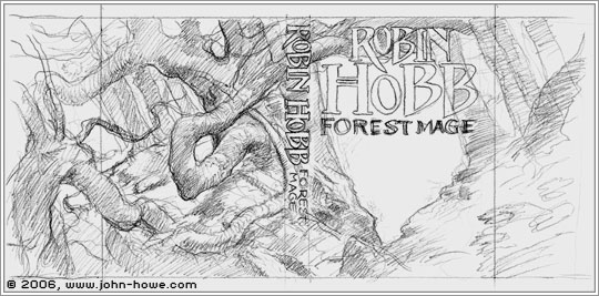 Sketch for the cover of Forest Mage