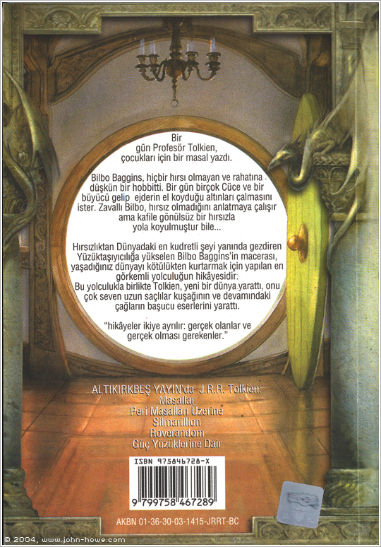 TURKEY - The Hobbit (back cover)