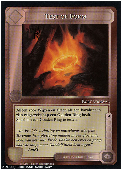 HOLLAND - Middle-Earth Collectible Card Game: Test of Form - Dutch