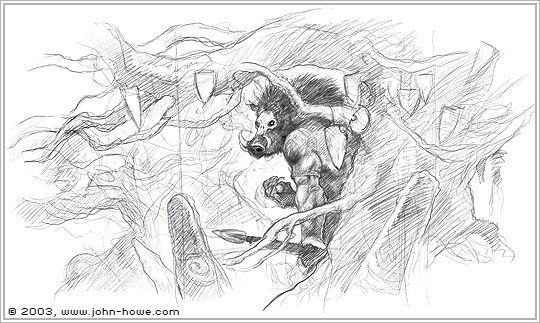 Mythago Wood - sketch refused